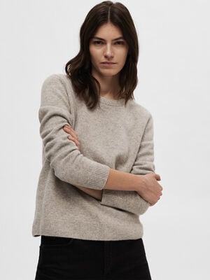 SLFMANILA LS KNIT CASHMERE O-NECK N