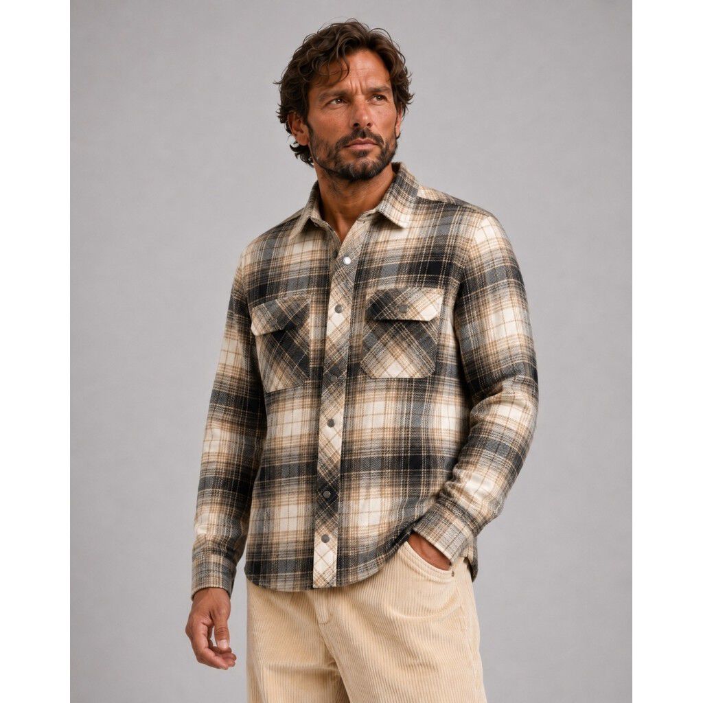 New Adrian cotton check shirt