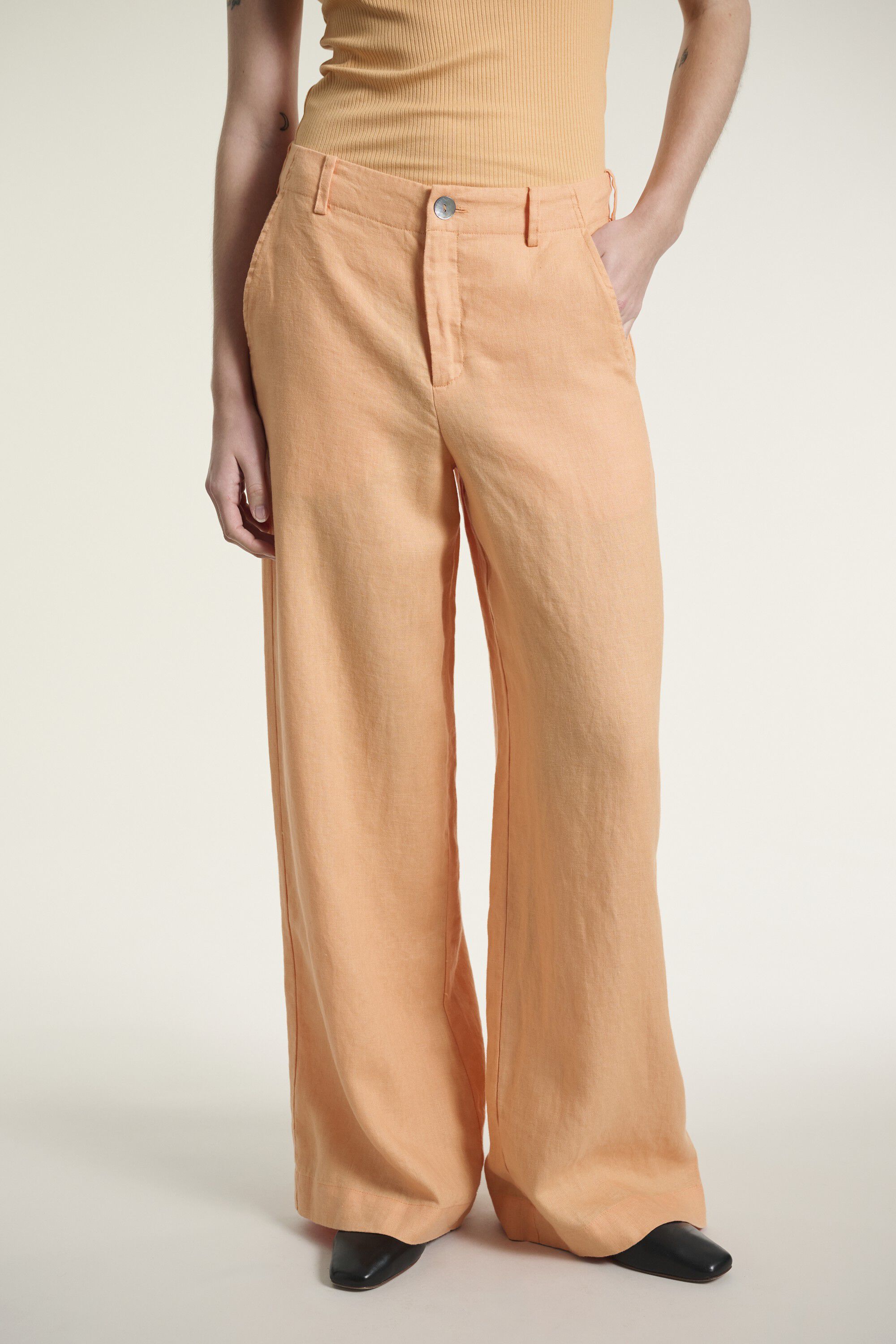 Lazy linen lige bukser