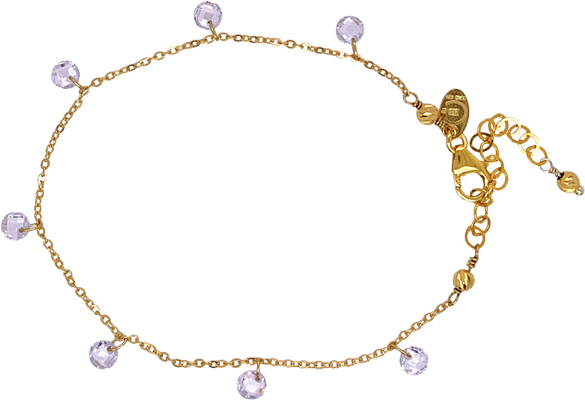 Susan White Zirconia Bracelet - Gold