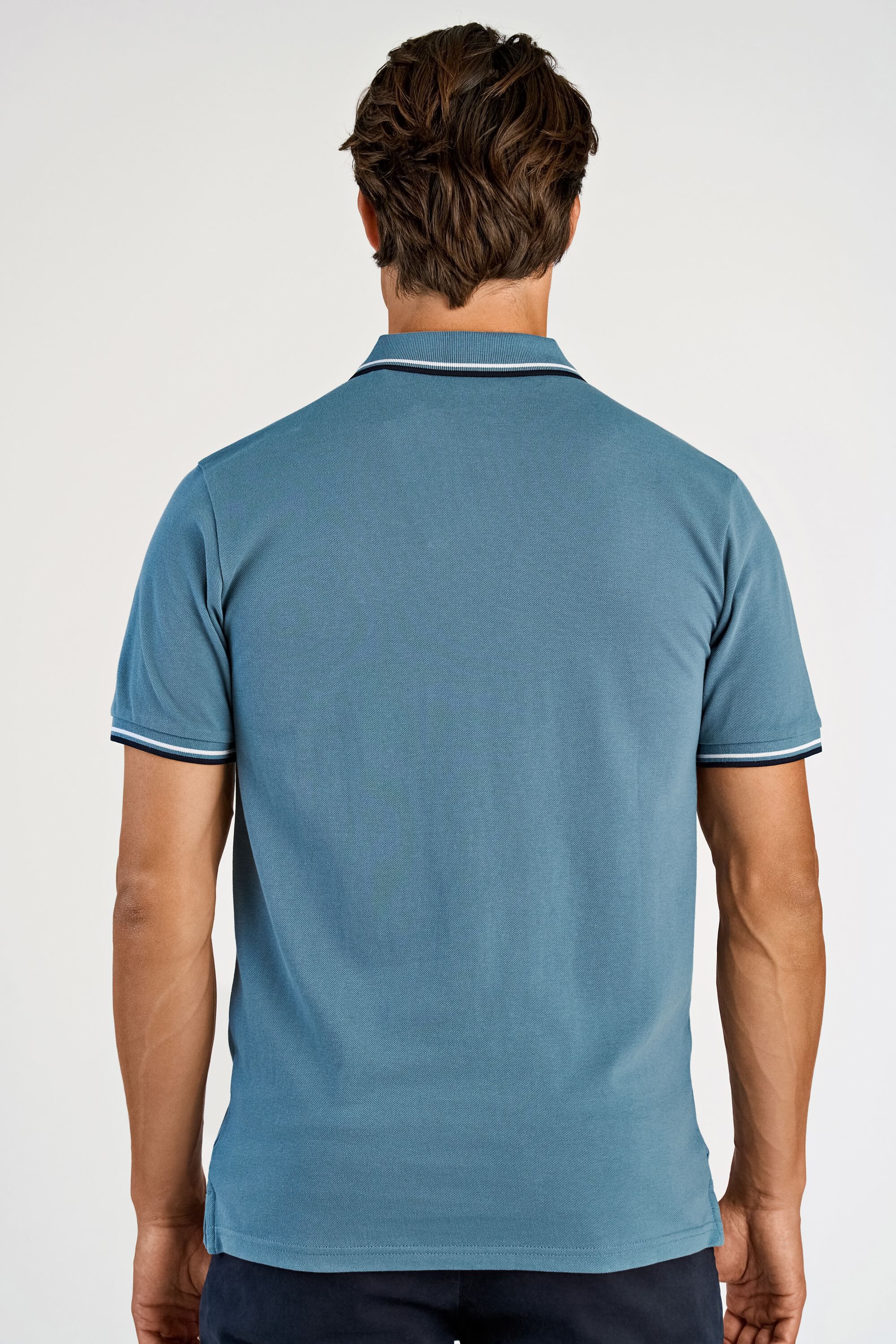 Polo shirt w. zip neck