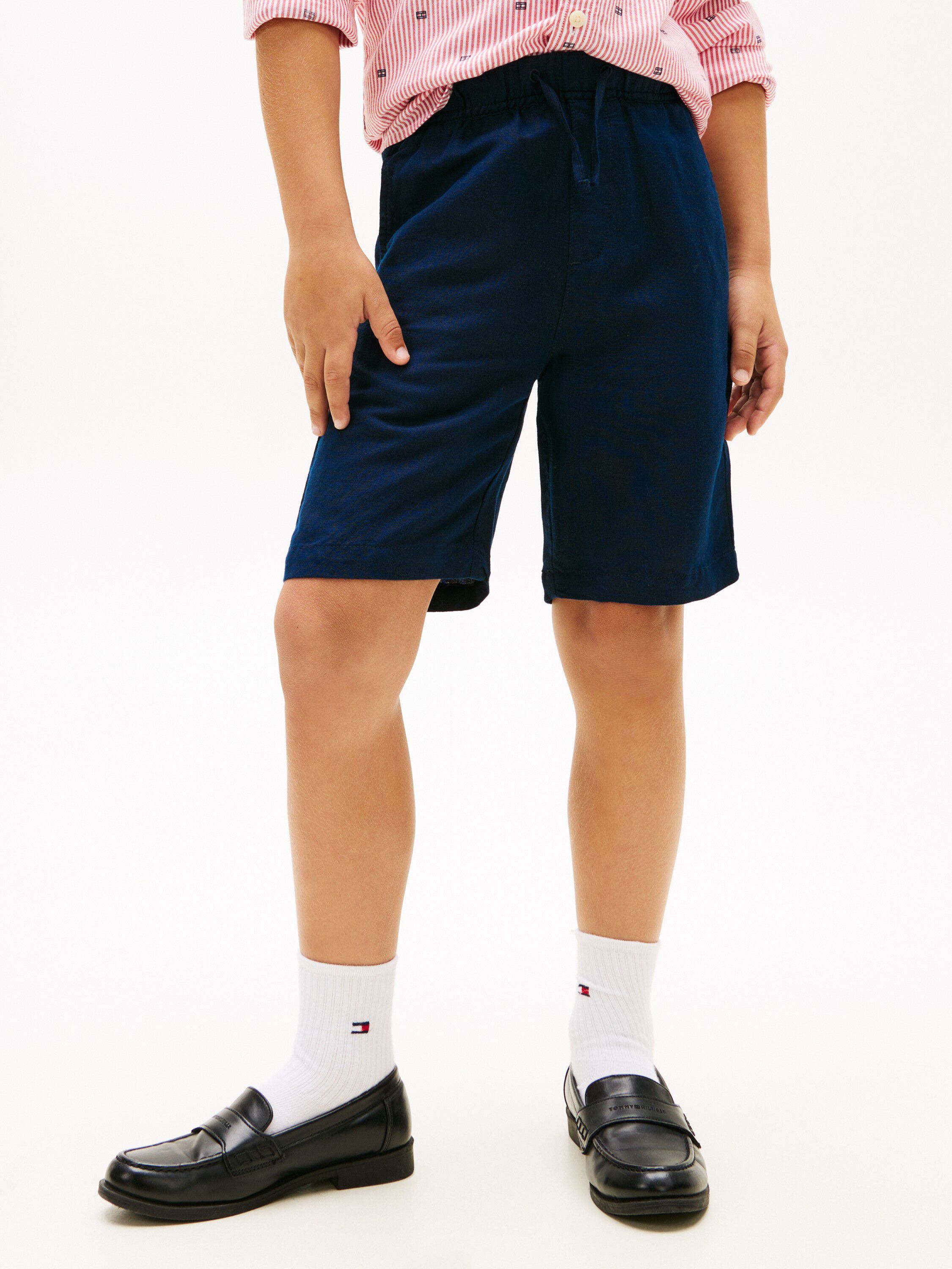 Linen Blend Relaxed Shorts