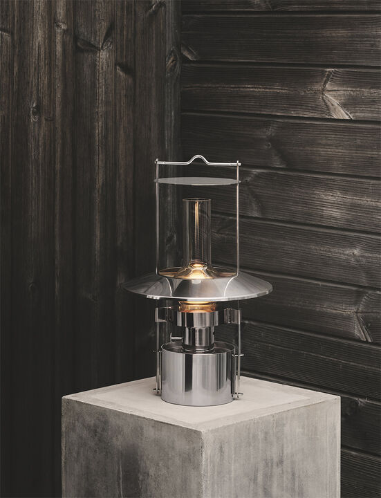 EM portable LED skipslampe H 43 cm steel