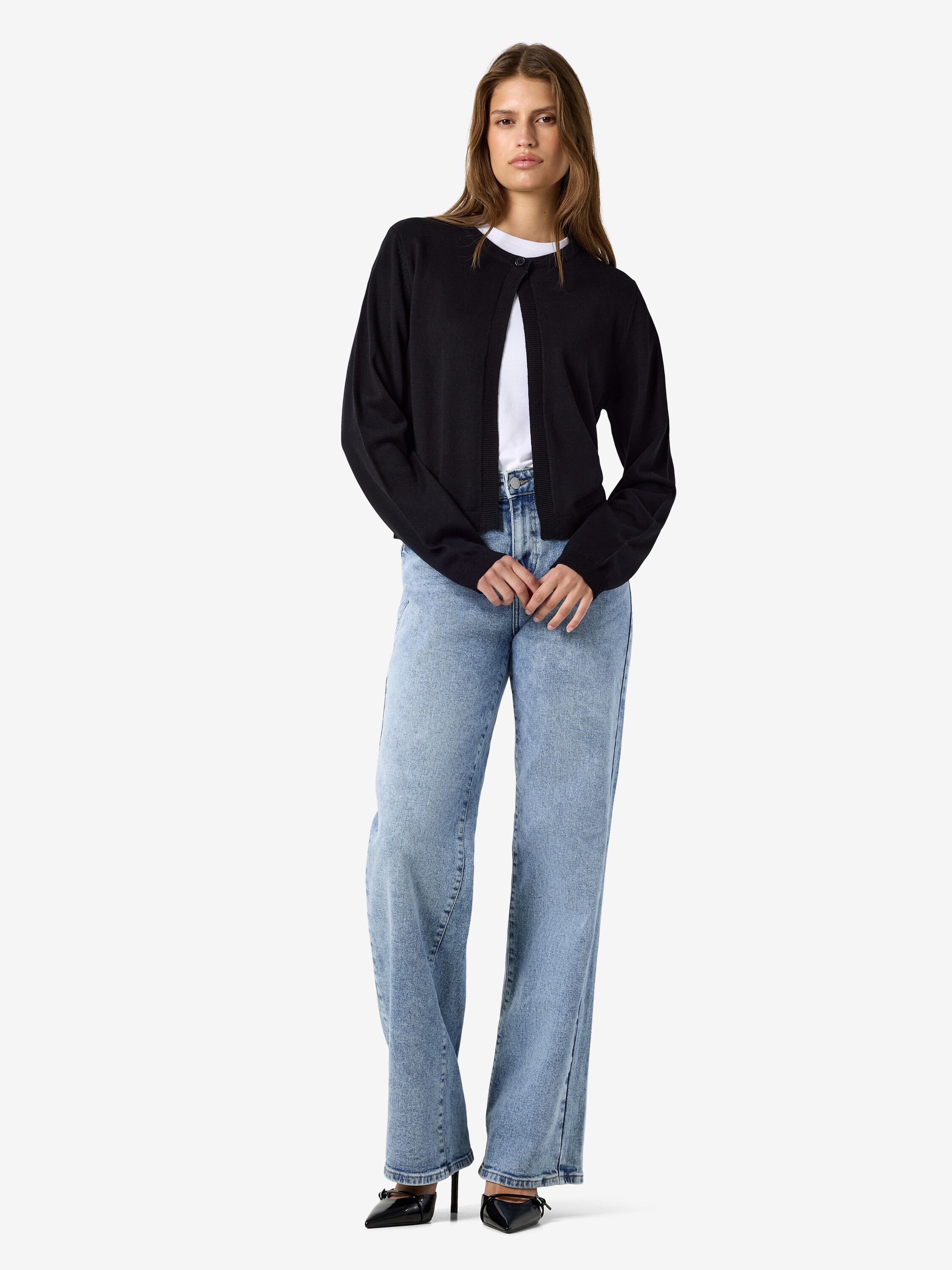 Nmmaysa L/S O-Neck strikkede cardigan-nooer