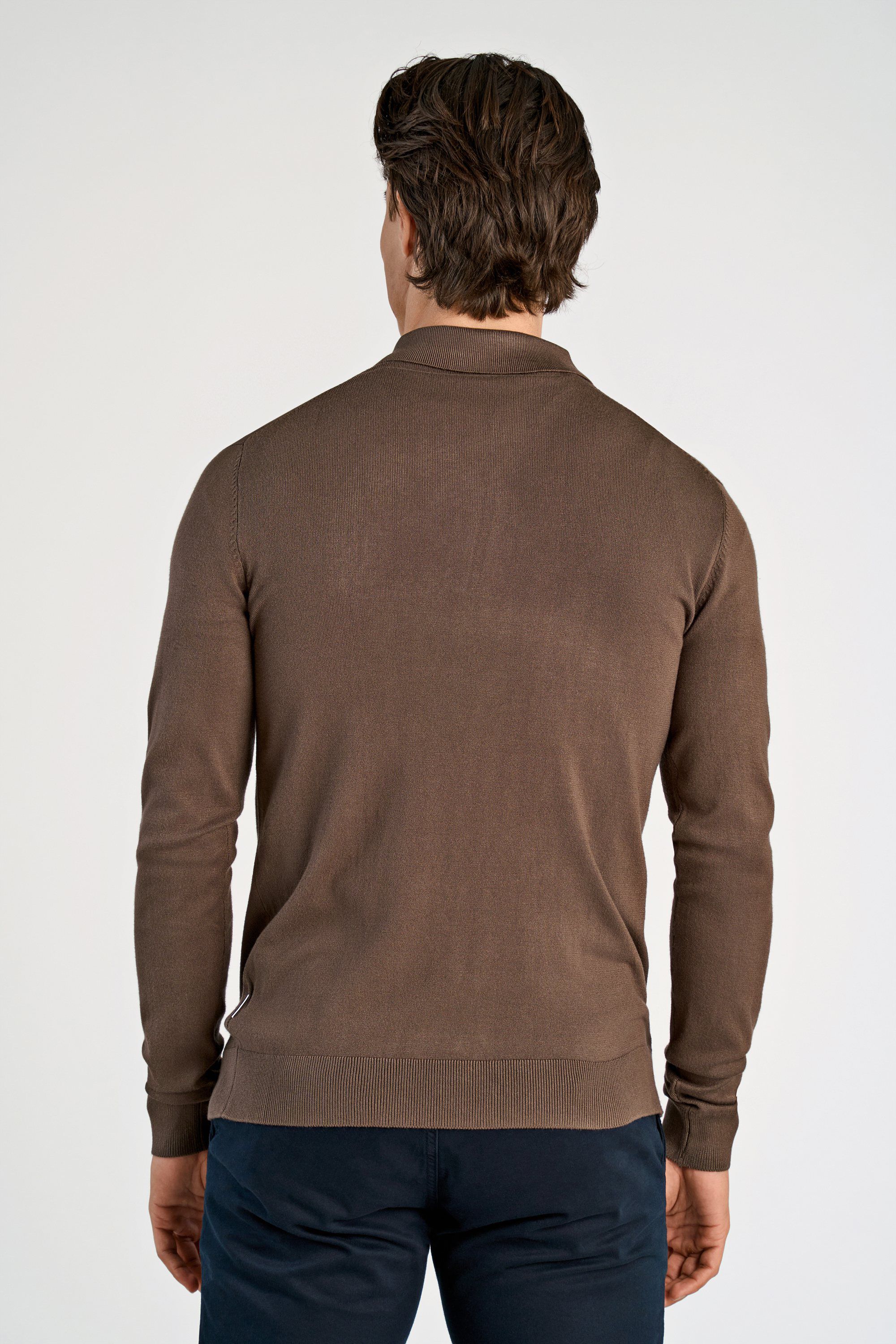 Ecovero L/S zip polo