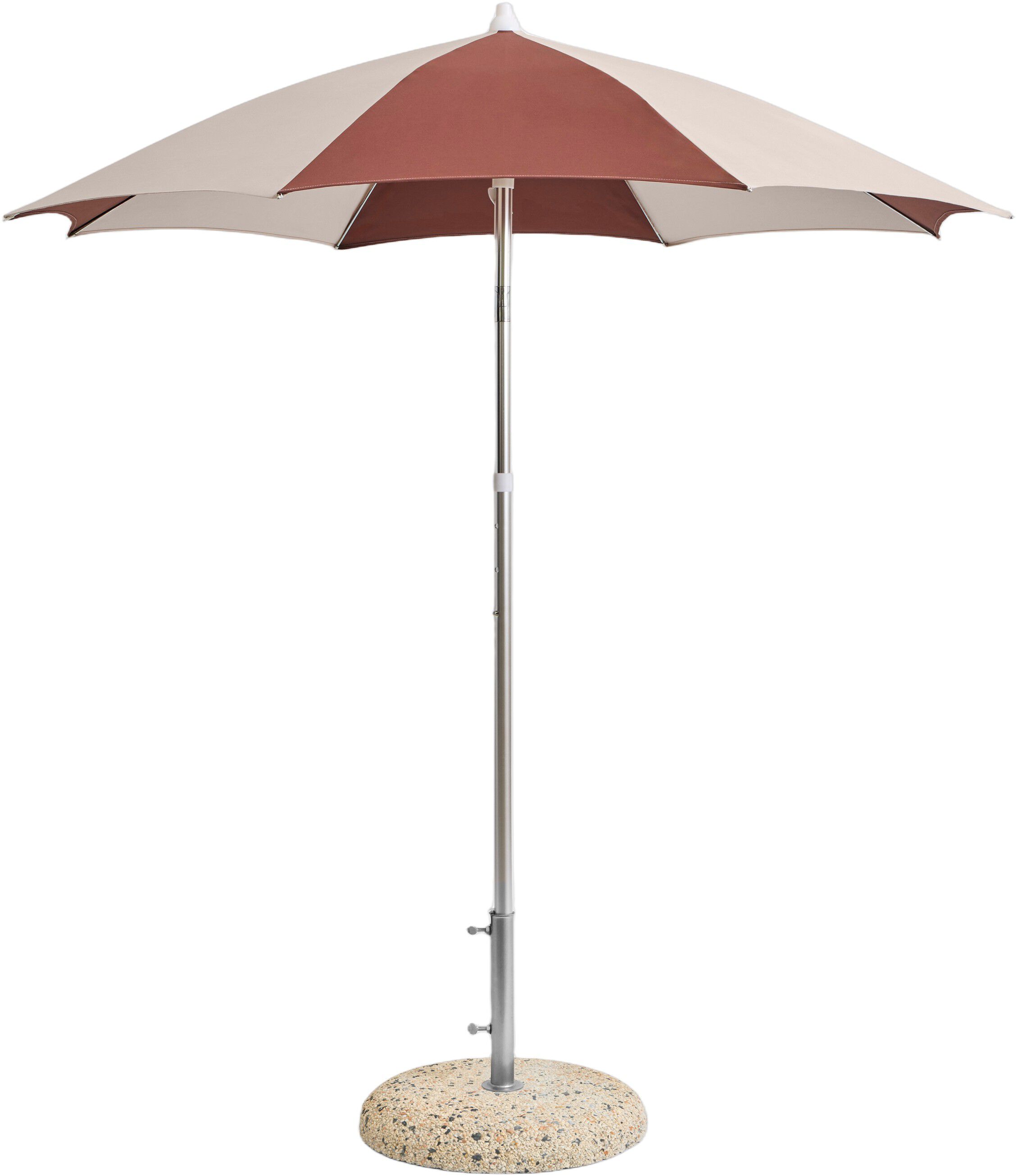 Terrazza Parasol-Octagon-Off-white and burgundy