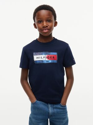 HILFIGER FLAG GRAPHIC TEE