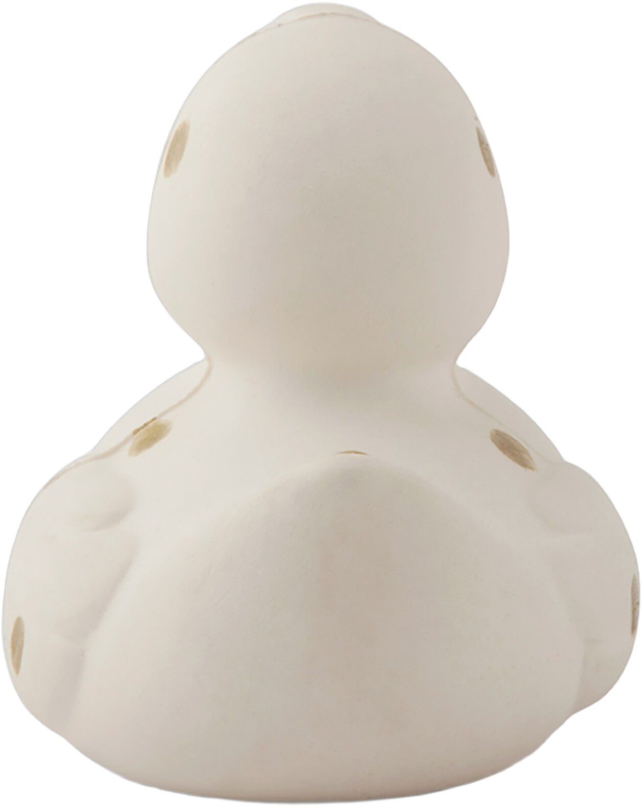 Oli & Carol - Lille Badeand - Hvid m. guld prikker 8cm.