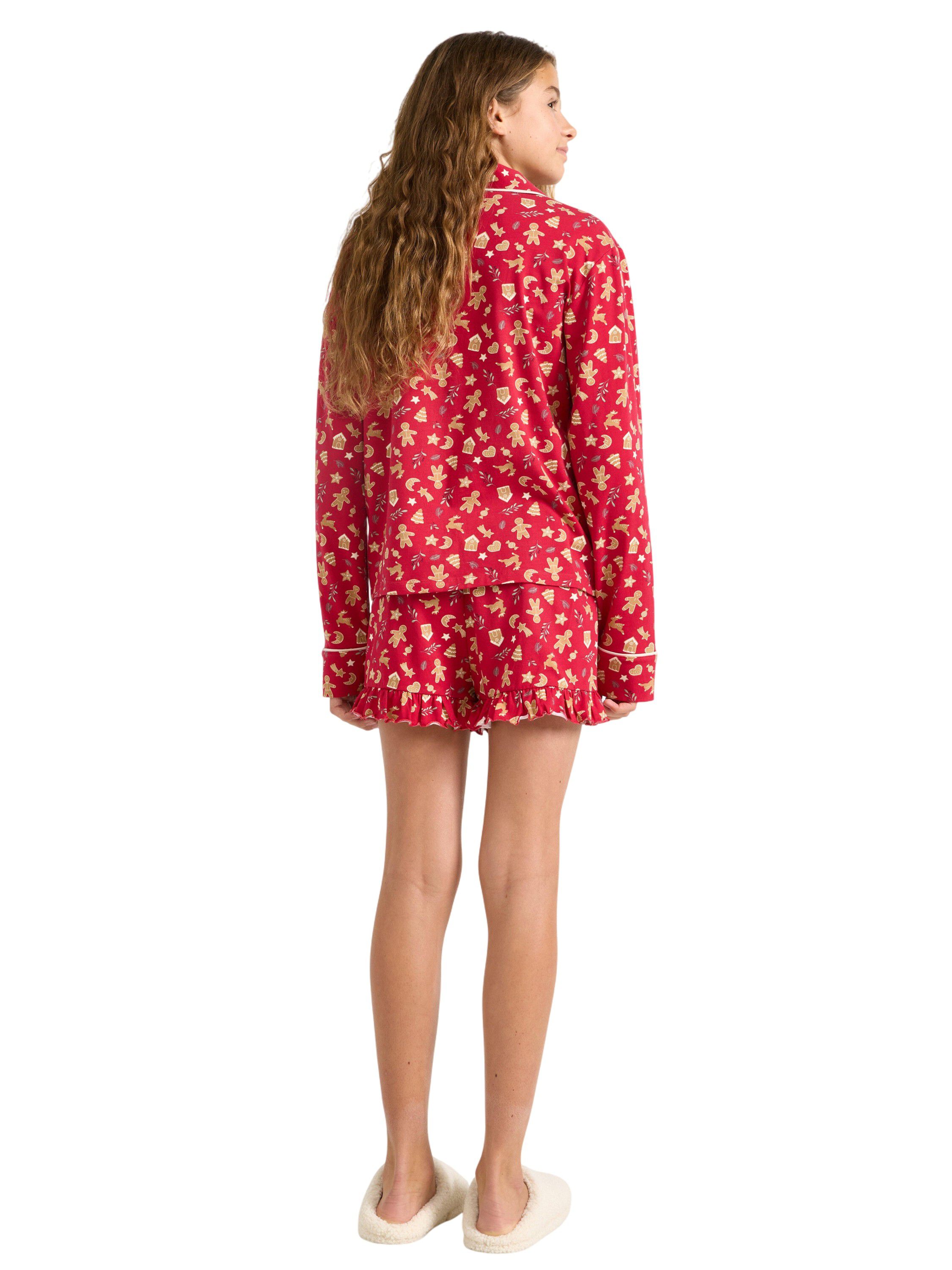 Bl&oslash;dt pyjamass&aelig;t i bomuld med en sk