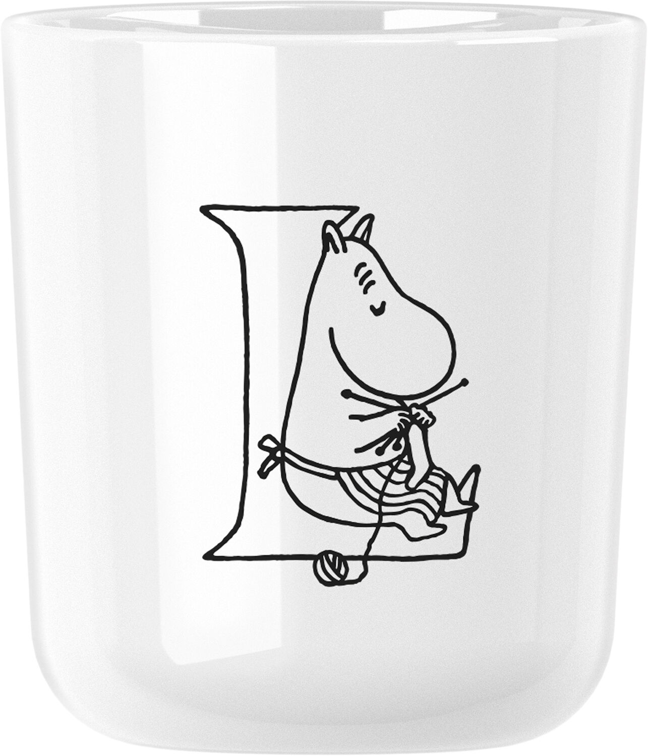 Moomin ABC kopp - Q 0.2 l. Moomin white