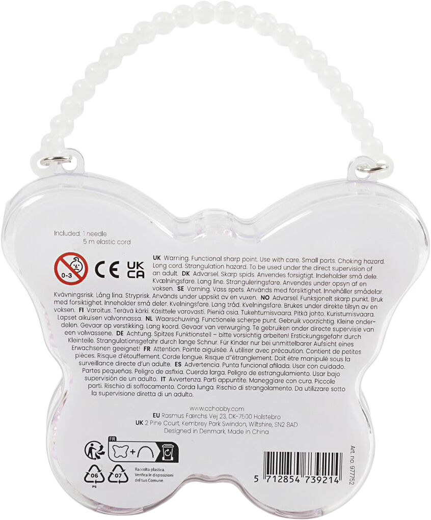 Voksperler, hulstr. 1,3-2,5 mm.