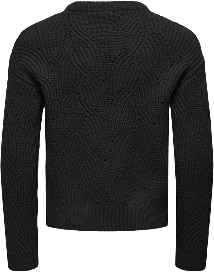 KOGKATIA LS STRUCTURE O-NECK CP KNT