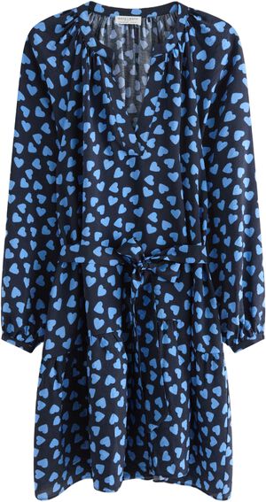 Woven mini dress with a relaxed fit