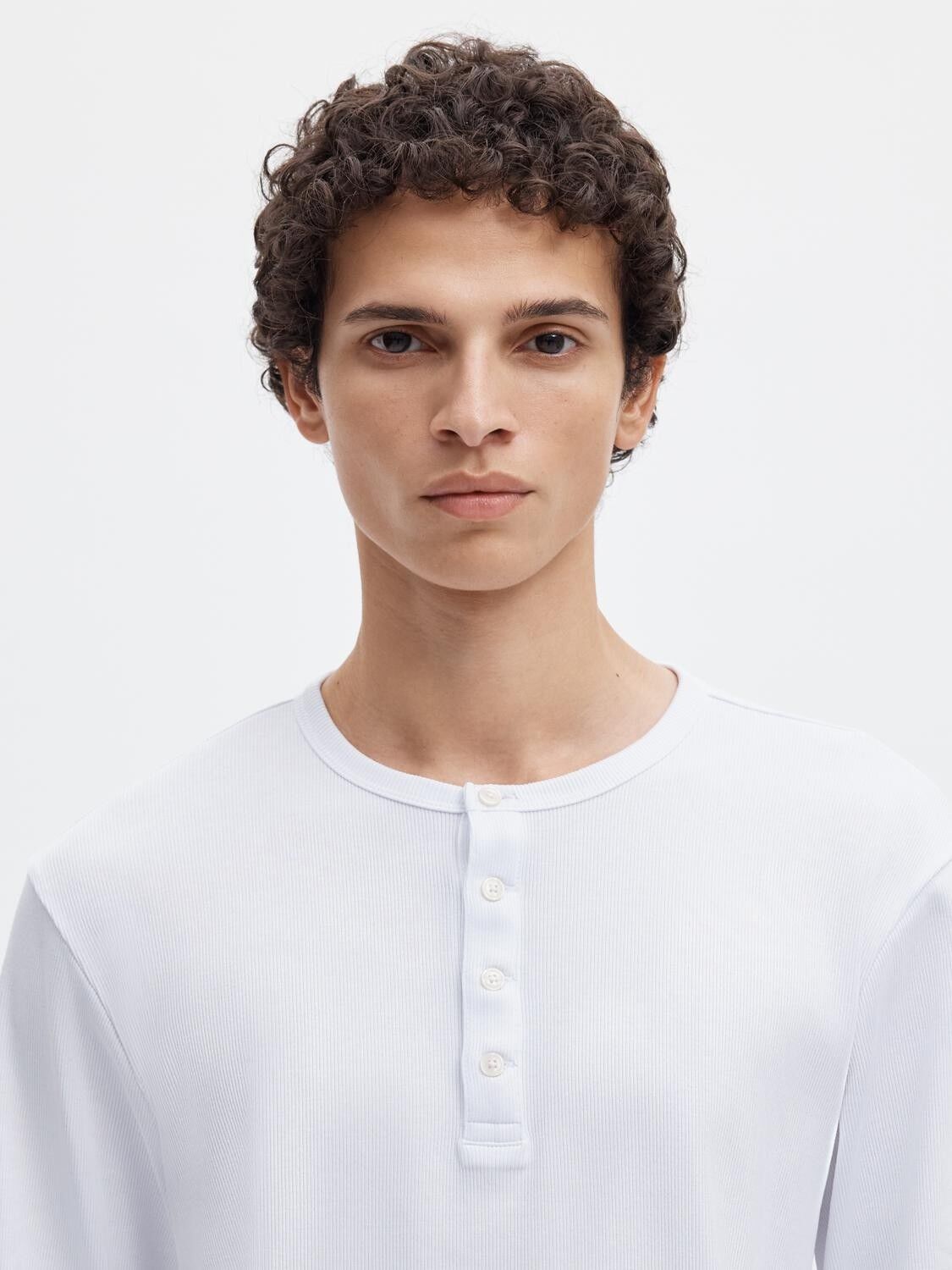 Slmaustin Rib Ls Henley Tee