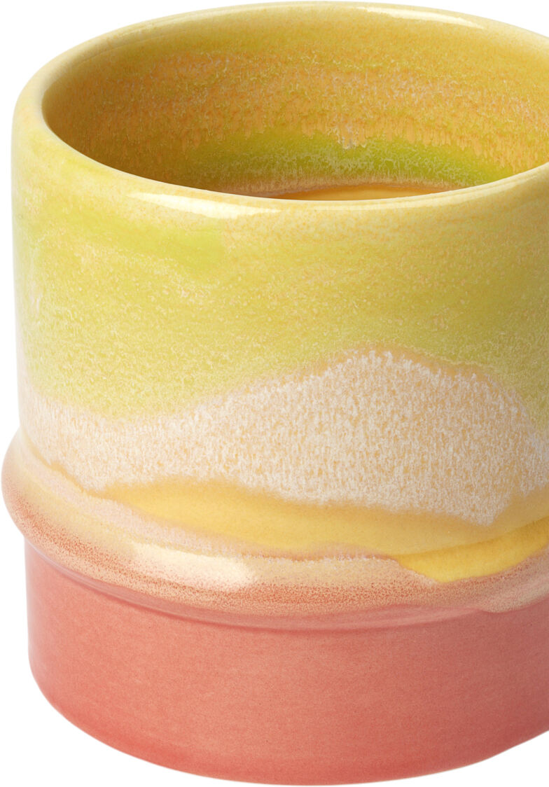 Poppery Krus 36 cl yellow/apple green/pink