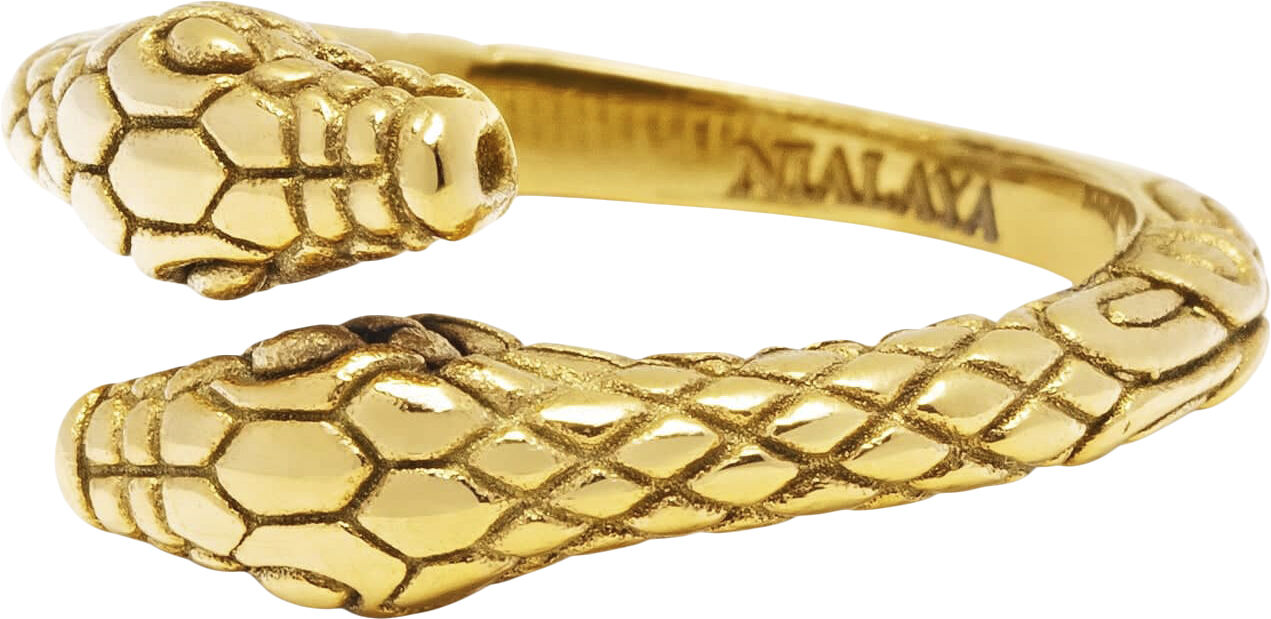 Men's Gold Plated Vintage Snake Ring