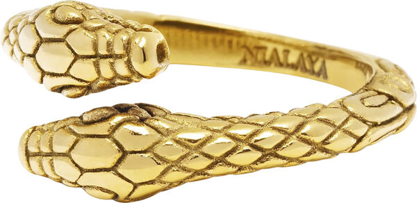 Men's Gold Plated Vintage Snake Ring