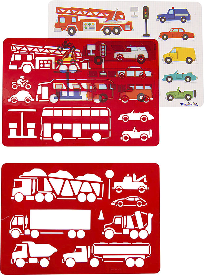 Moulin Roty - Stencil - Køretøjer