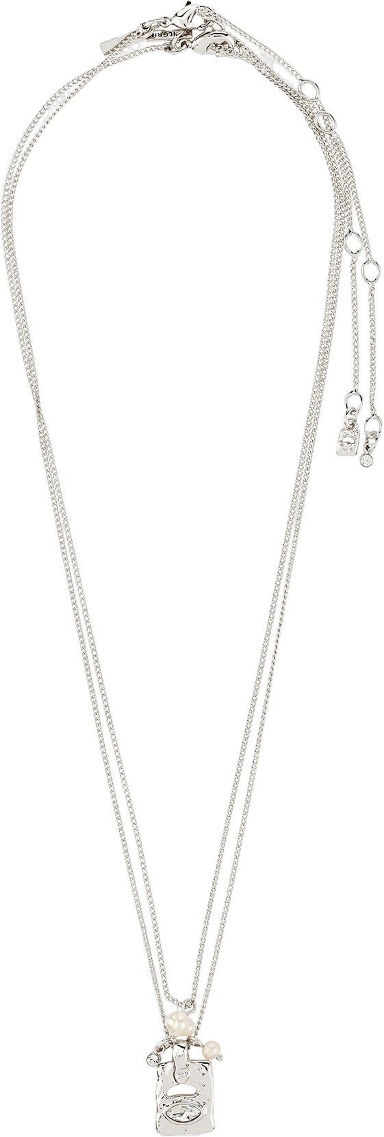 FIRE halsk&aelig;de 2-i-1 s&aelig;t, s&oslash;lvbelagt