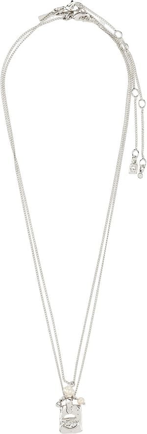 FIRE halsk&aelig;de 2-i-1 s&aelig;t, s&oslash;lvbelagt