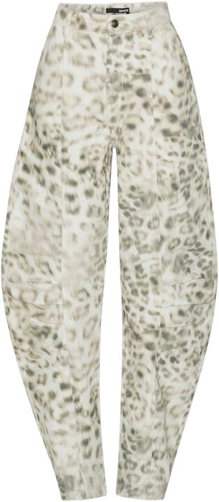 PRINTED DENIM CARGO PANTS