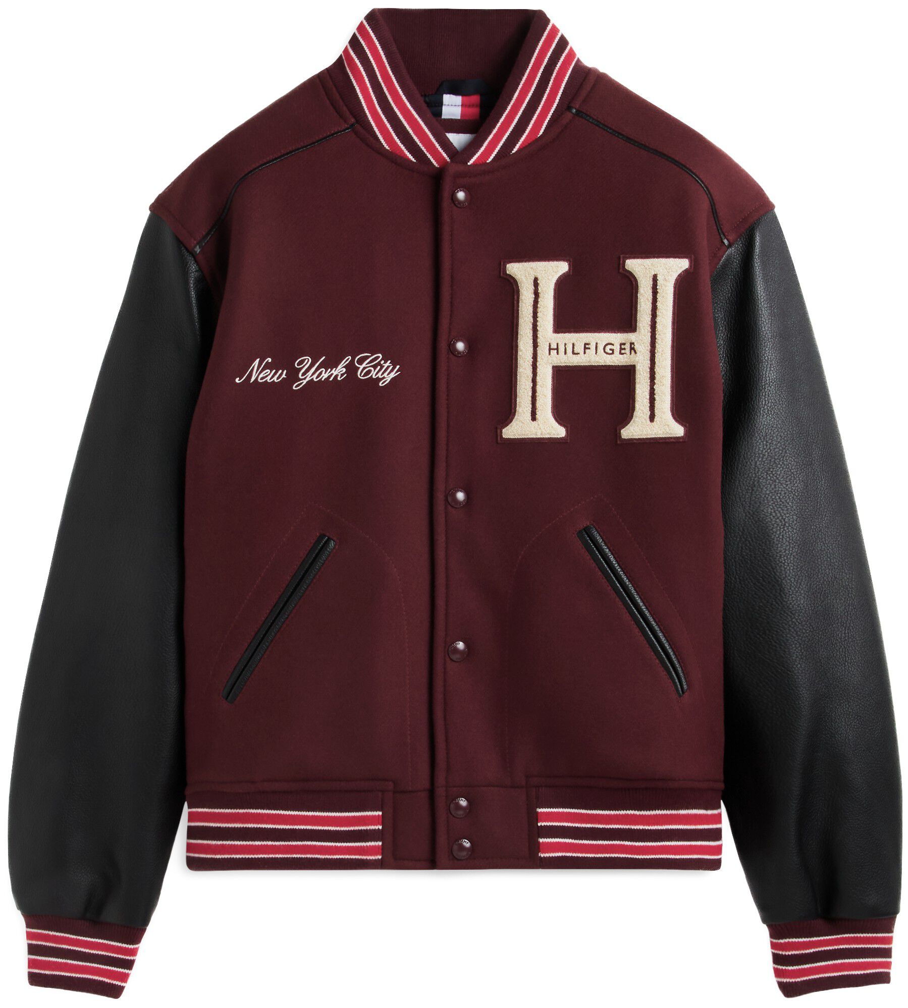 Wool Blend Varsity Jacket With Cashmere