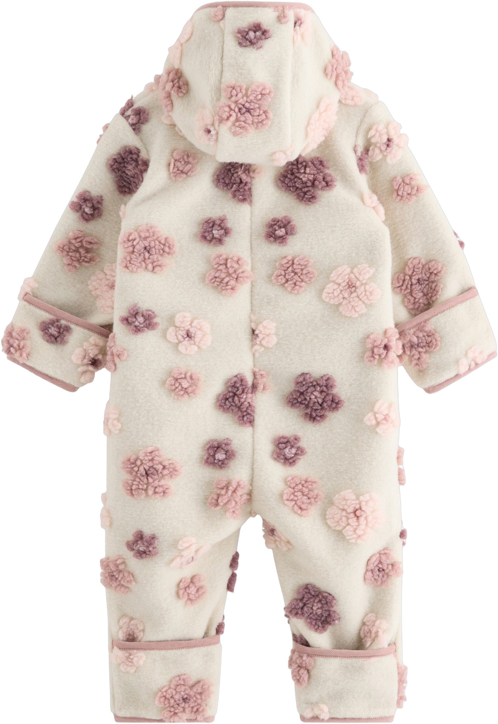 Pramsuit pile applique baby