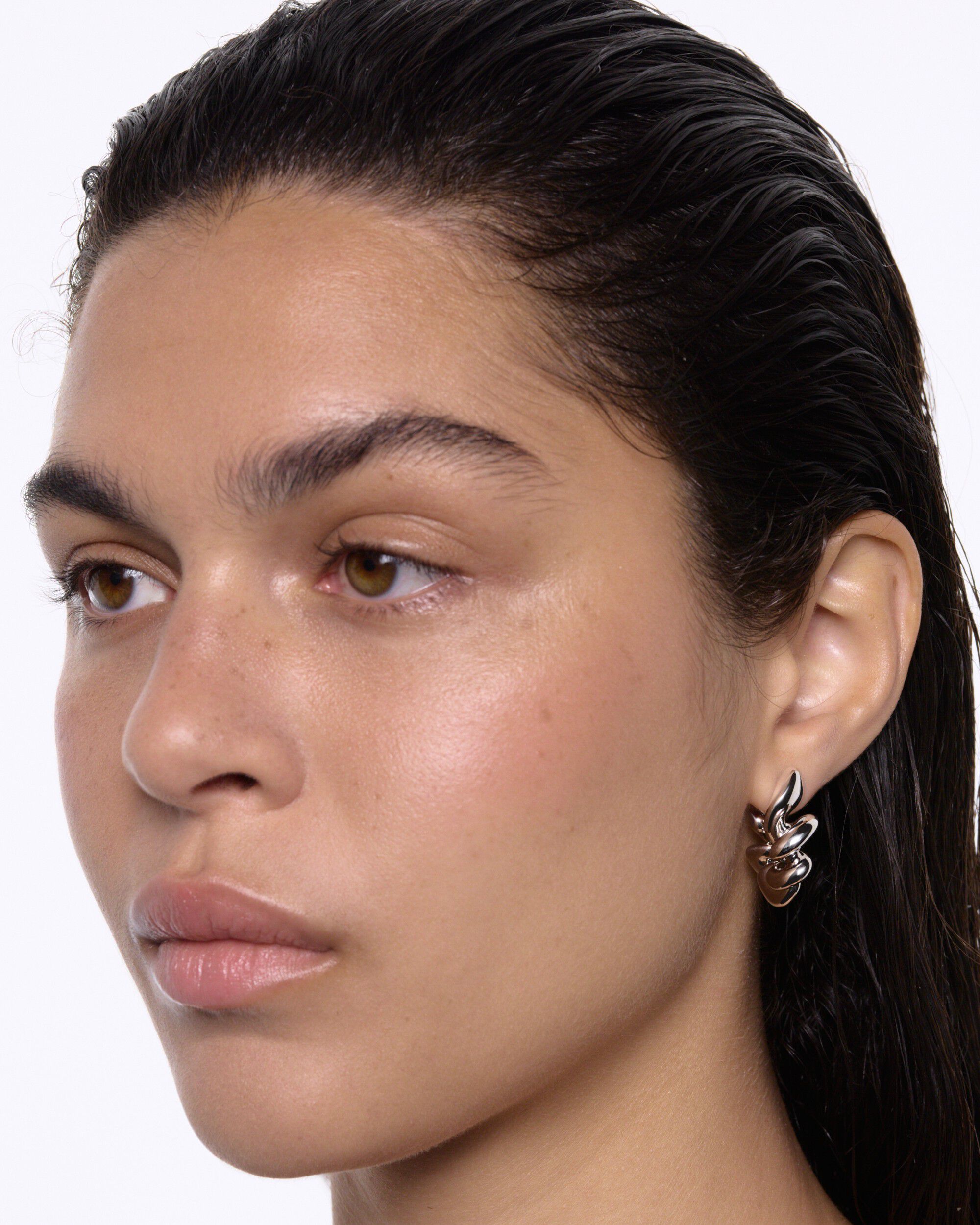 Coil Hoops Medium Silver - PAIR