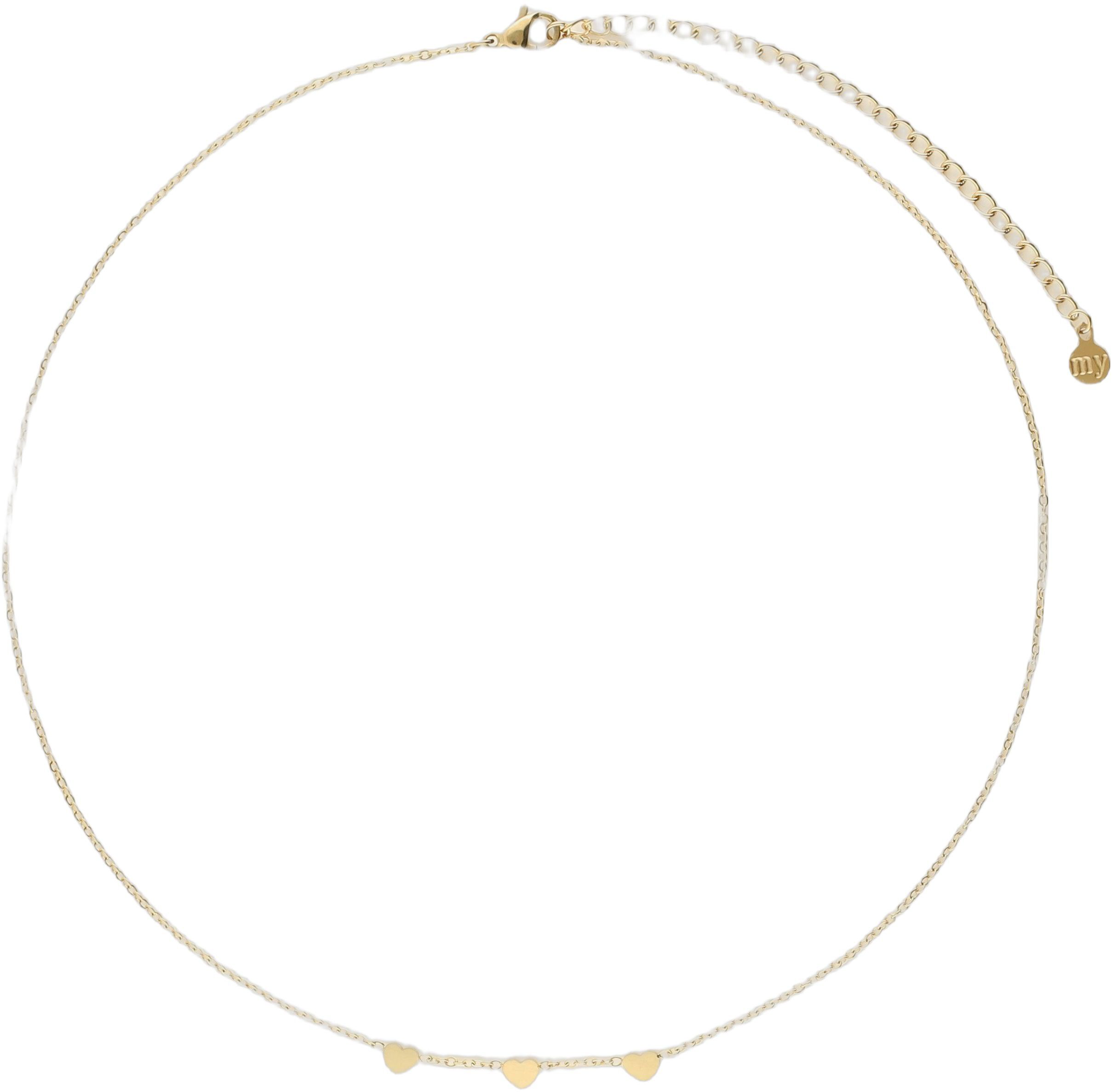 Necklace with three hearts