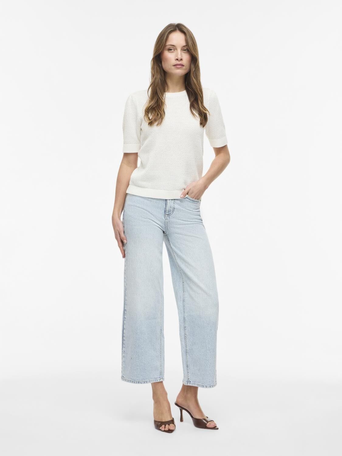 VIDALO O-NECK S/S KNIT TOP - NOOS
