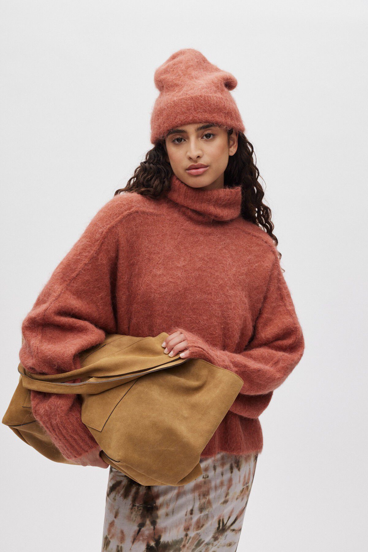 Heavy suede large bag - Semira