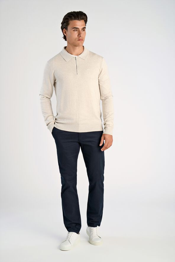 Ecovero L/S zip polo
