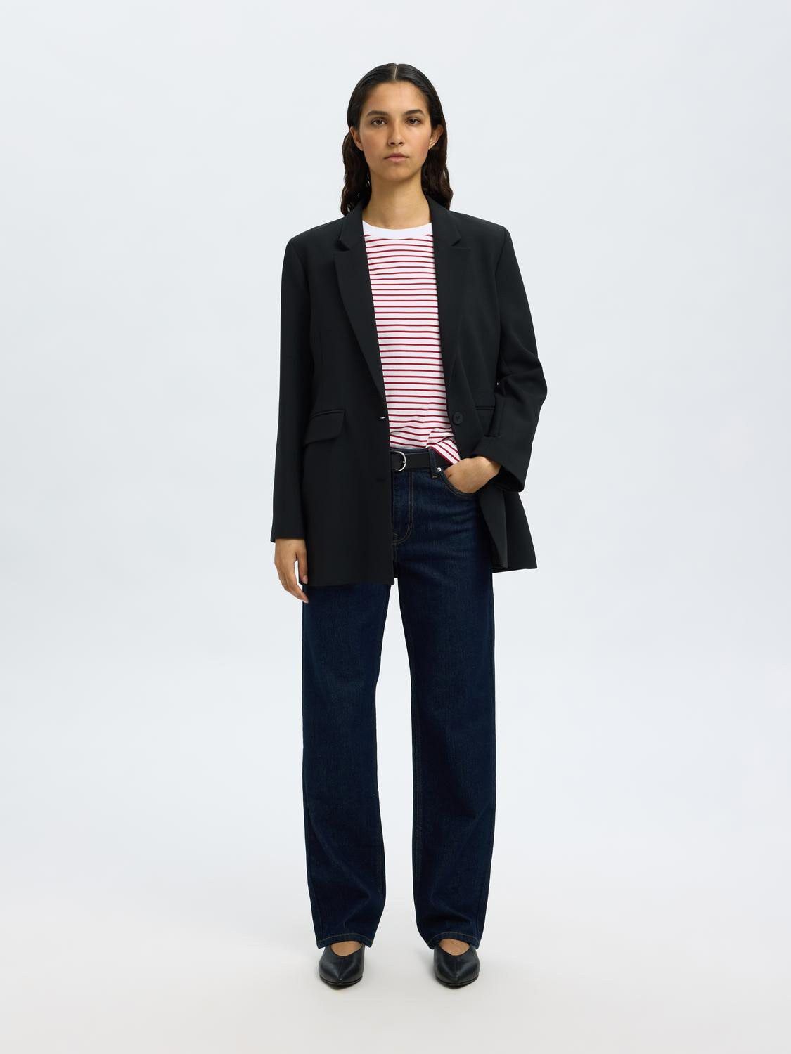 SLFESSENTIAL SS STRIPED BOXY TEE NO