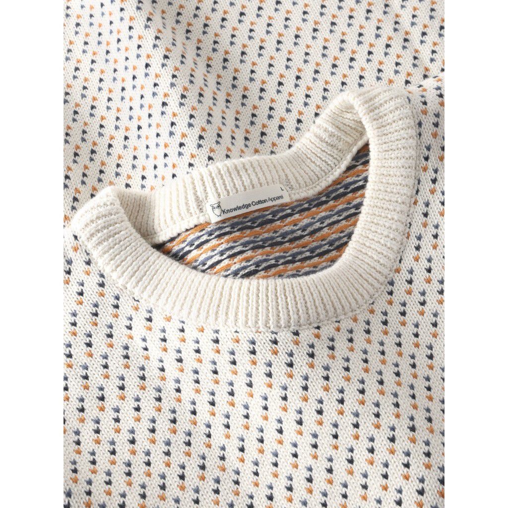 Jacquard crew neck sweater