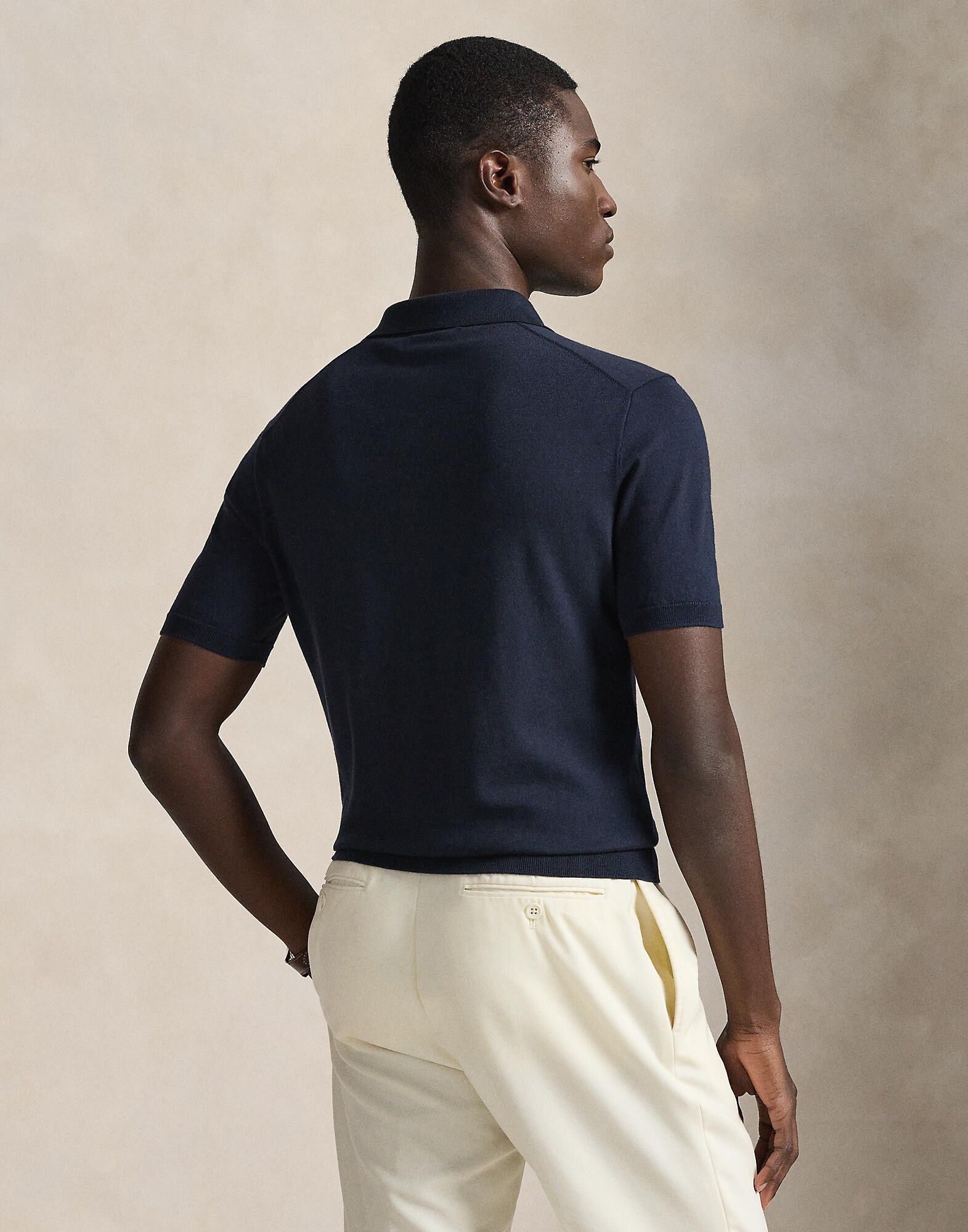 Cotton Polo-Collar Sweater