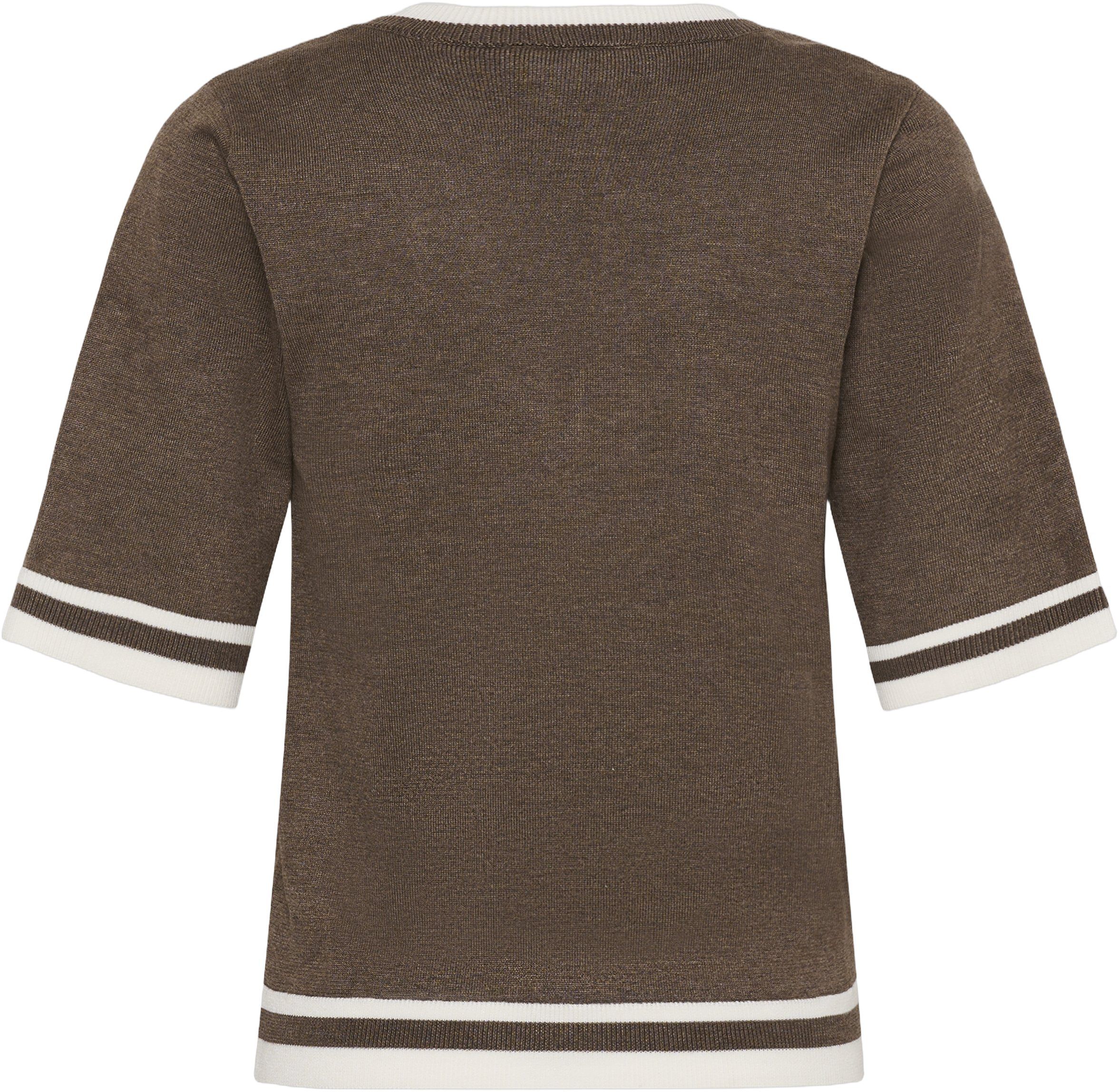 MilaSZ V-Neck SS Contast Pullover