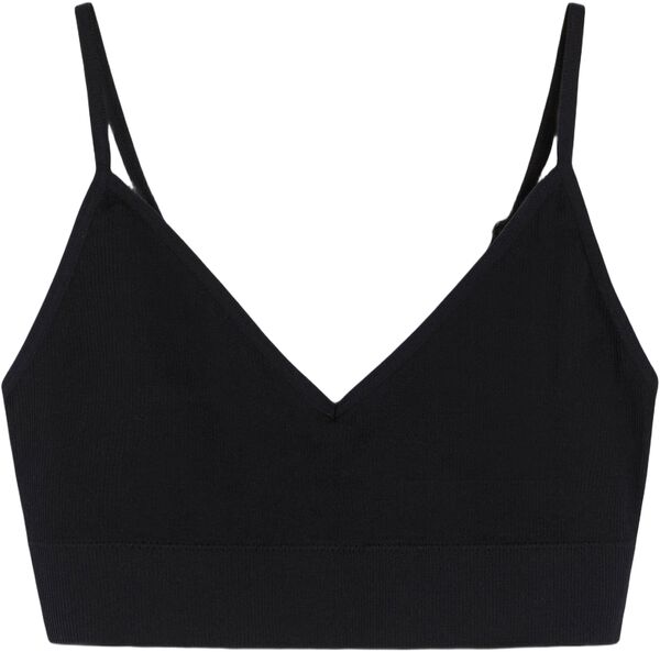 Myk ribbet bh uten sømmer med v-ringning