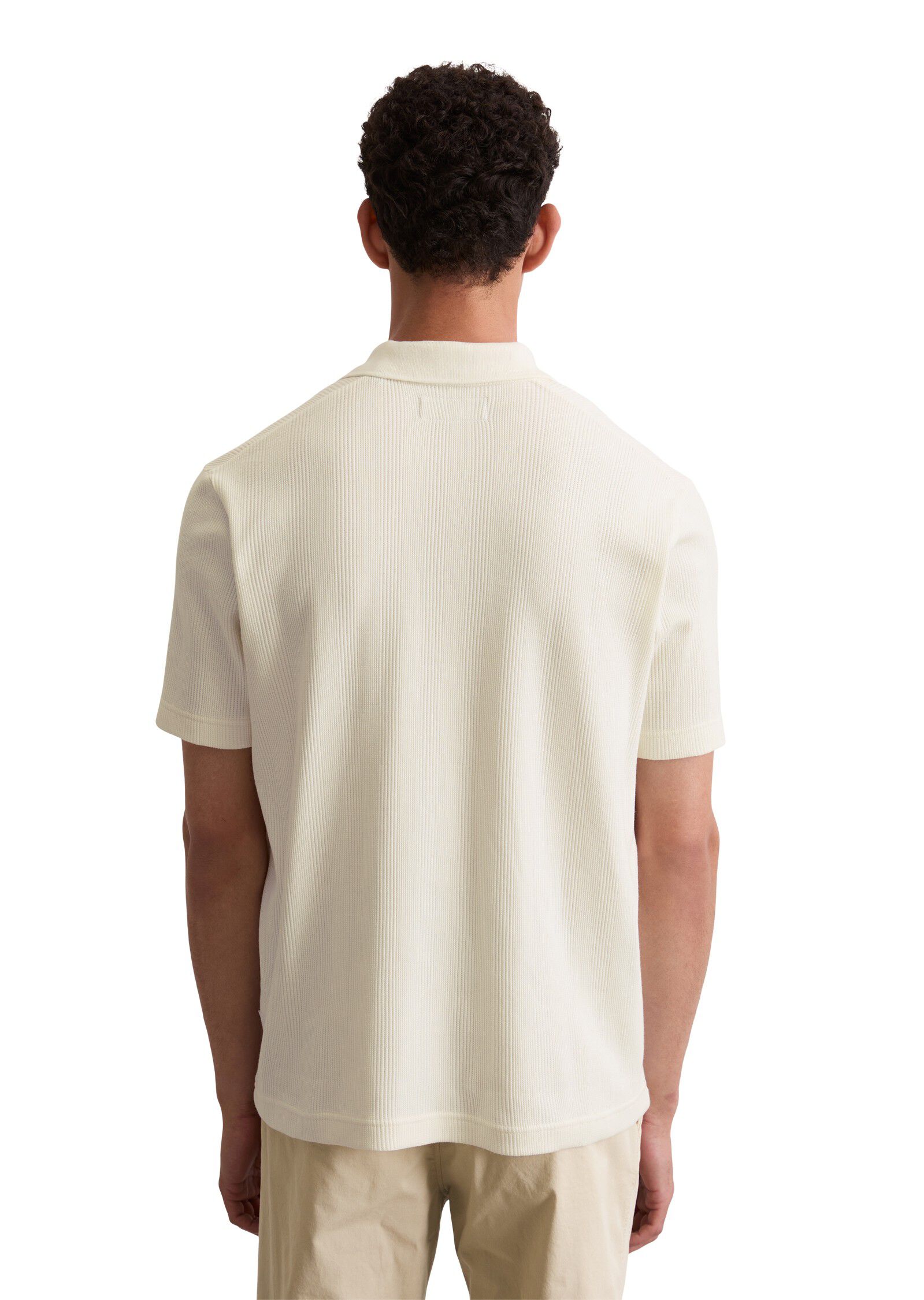 Polo shirt, short sleeve, ribbed co