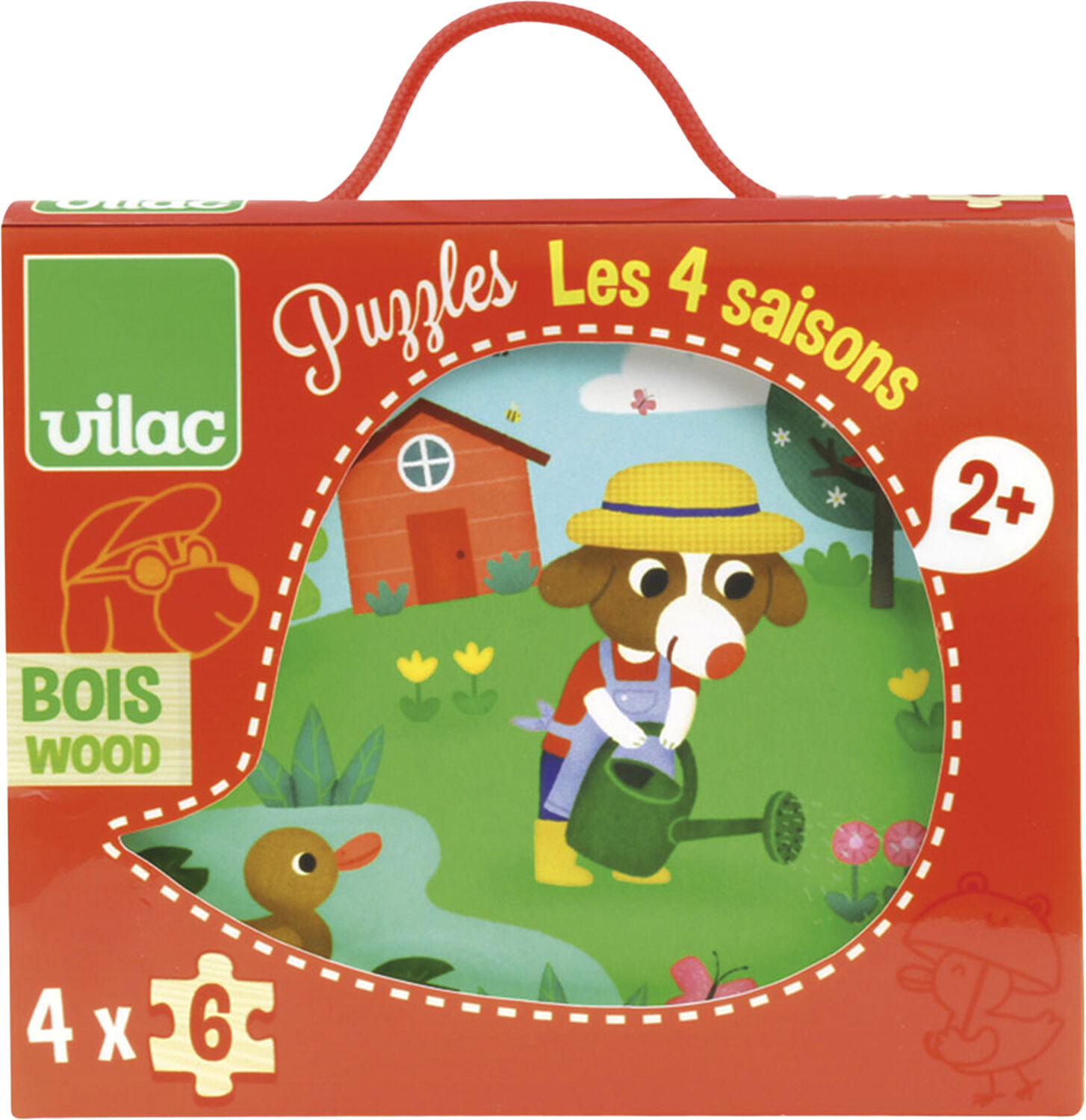 Vilac - Puslespil 4x6 brk - De 4 &aring;rstider