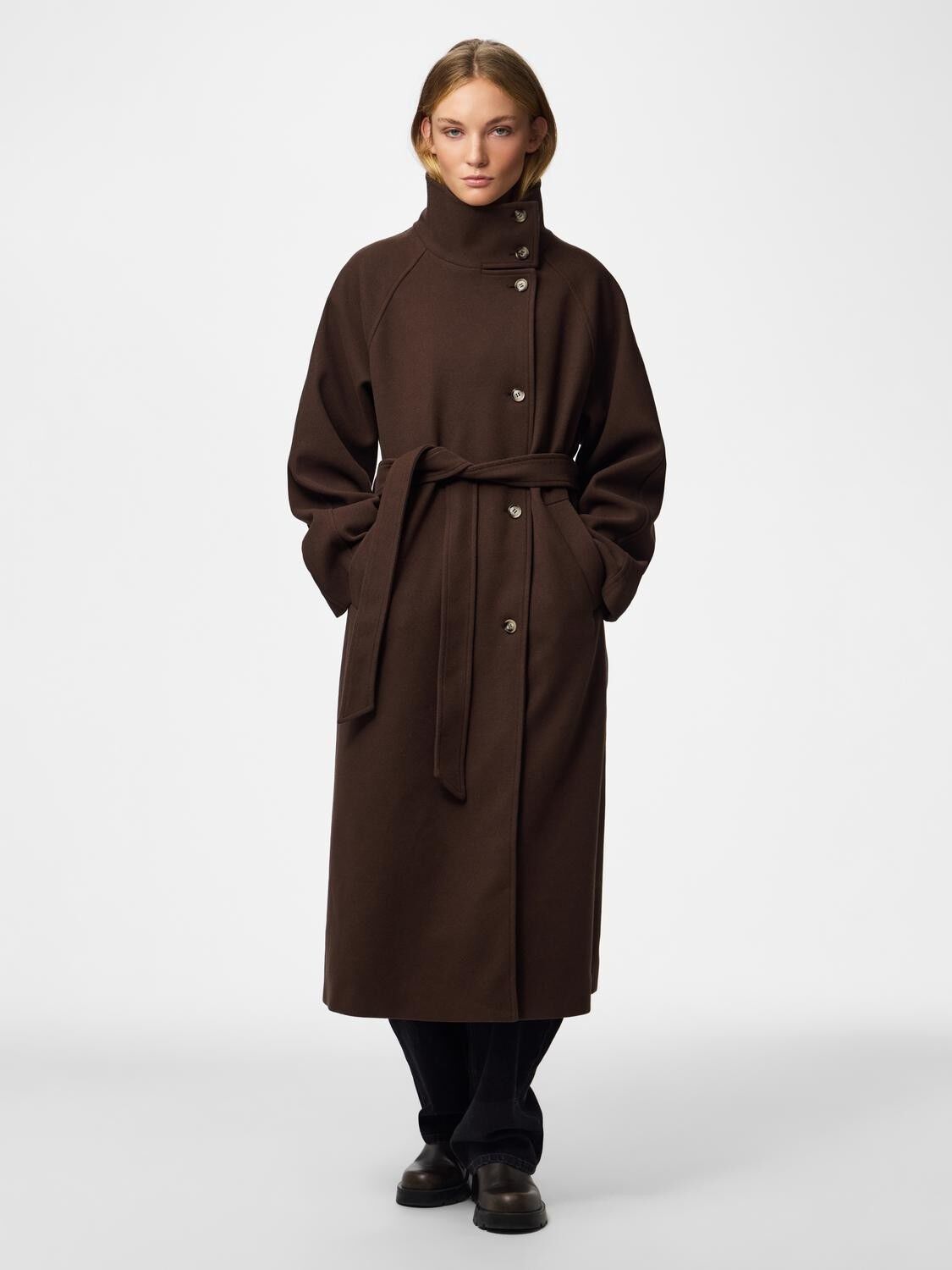Pcanneline Long Coat W. Belt