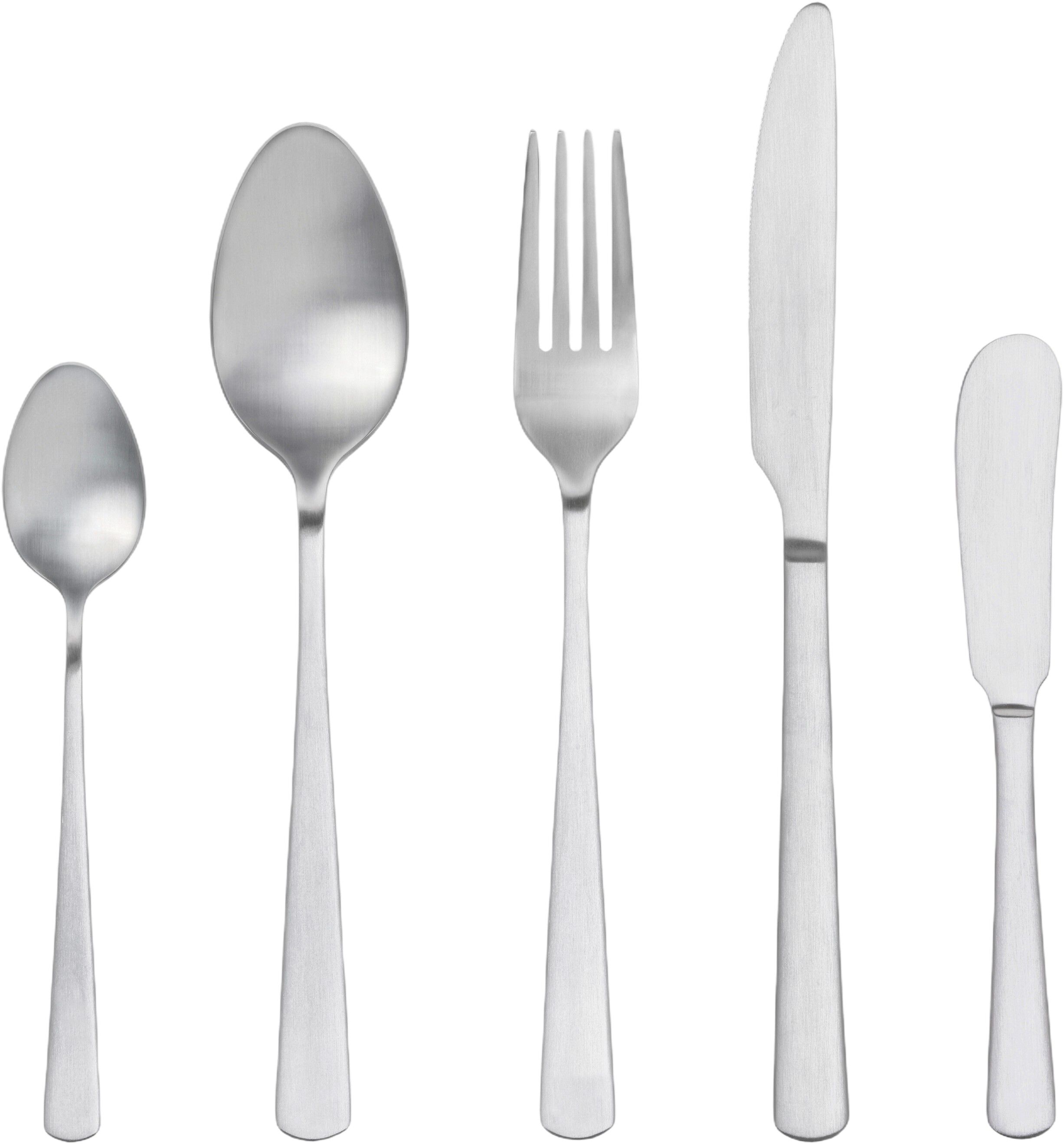 Bestikksett Essentials Soft 20 deler Matt st&aring;l