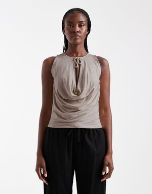 TSJANNA SLINKY COWL TOP JRS