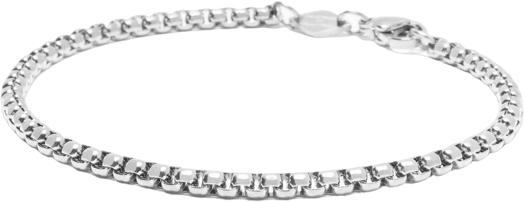 Silver Mini Box Chain Bracelet