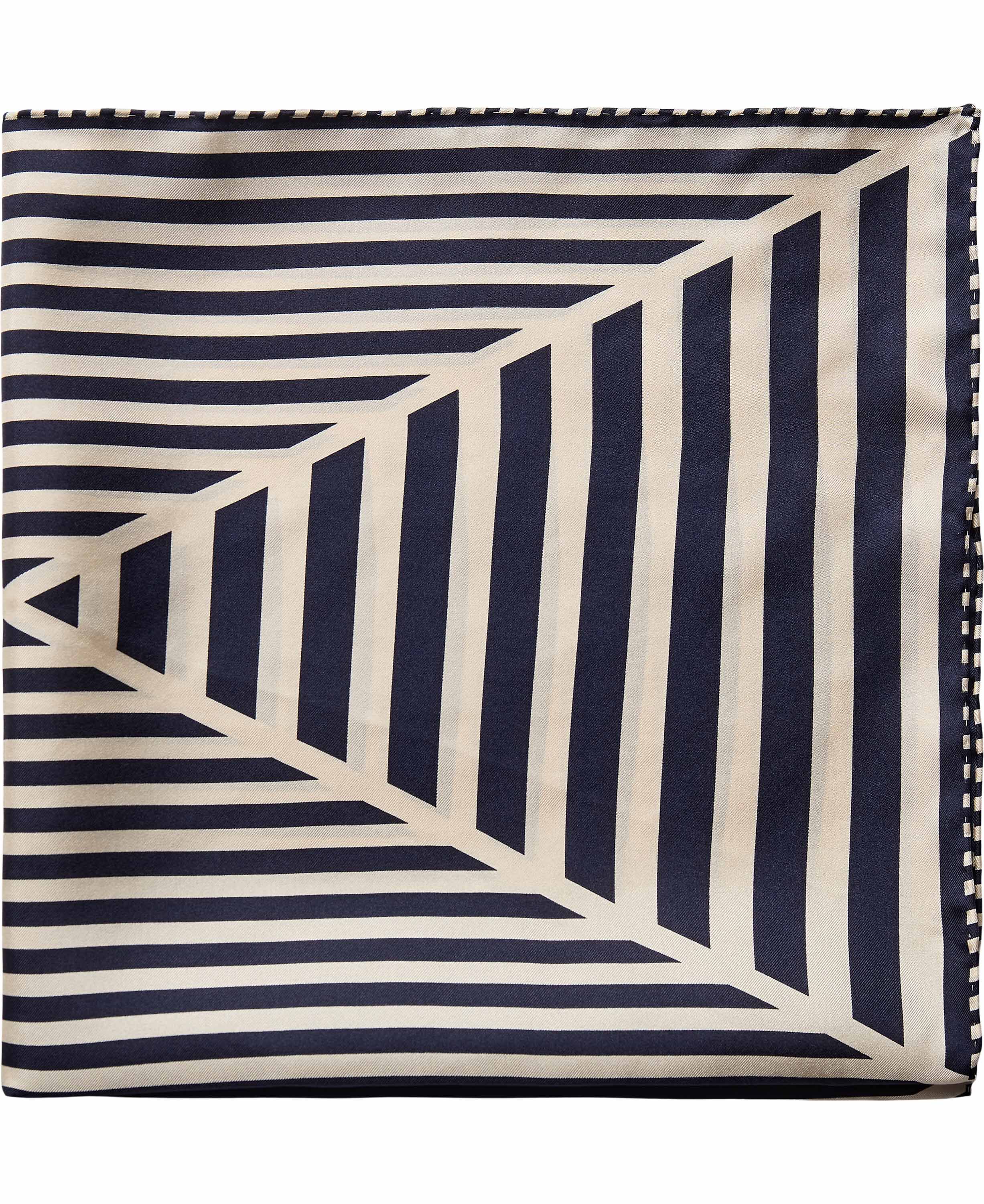 Geometric Scarf 100% Silk - 61x61cm