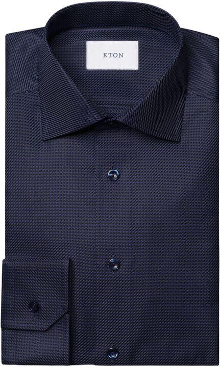 Slim Fit Houndstooth King Twill Shirt