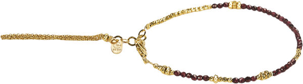 Abby Facet Red Garnet - Gold