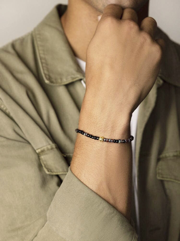 Wristband with Dark Japanese Miyuki Beads