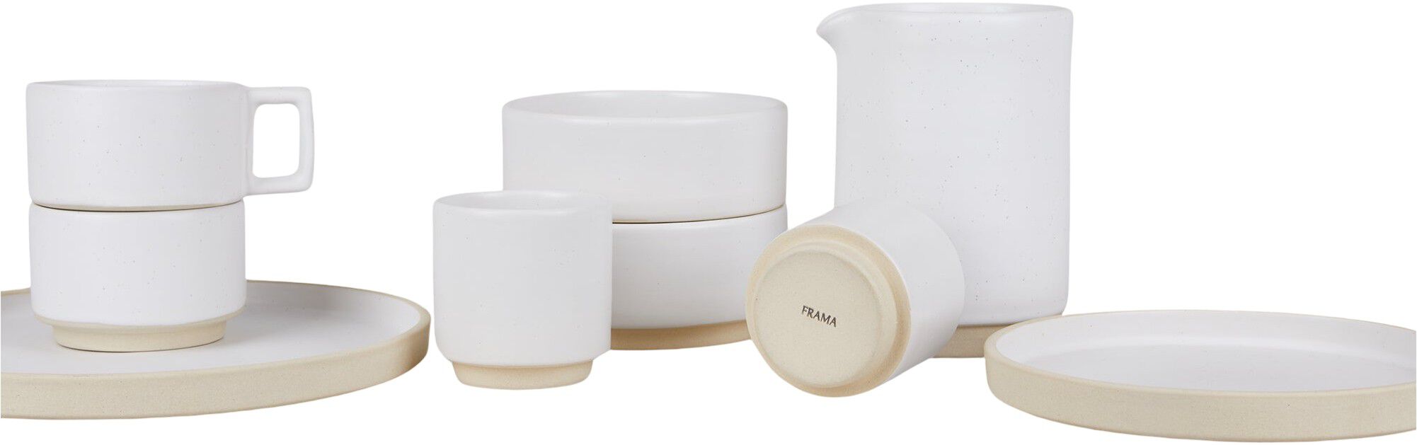 Otto Ceramic Plate Set of Two | White | Small