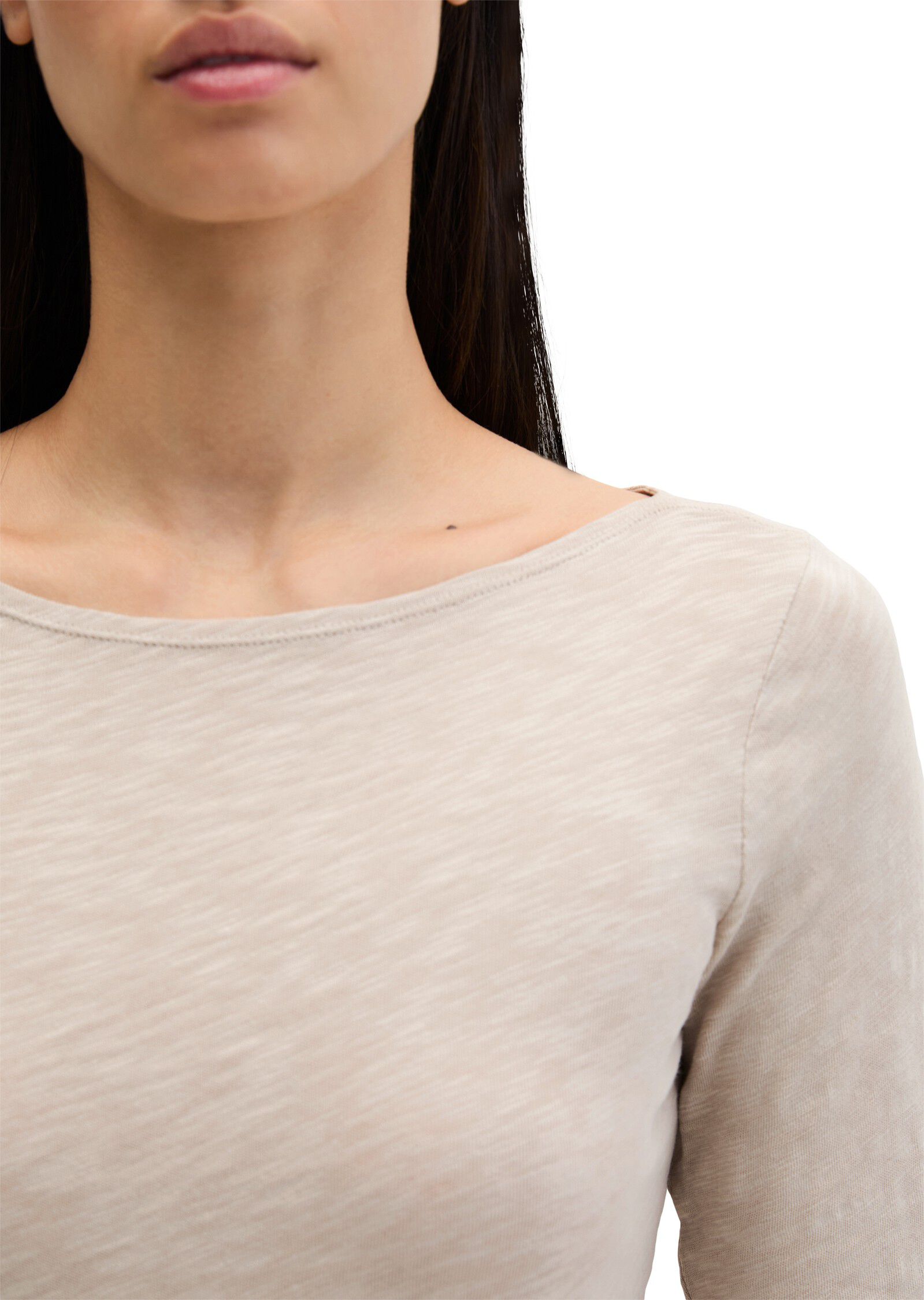 T-shirt, long sleeve, boat neck