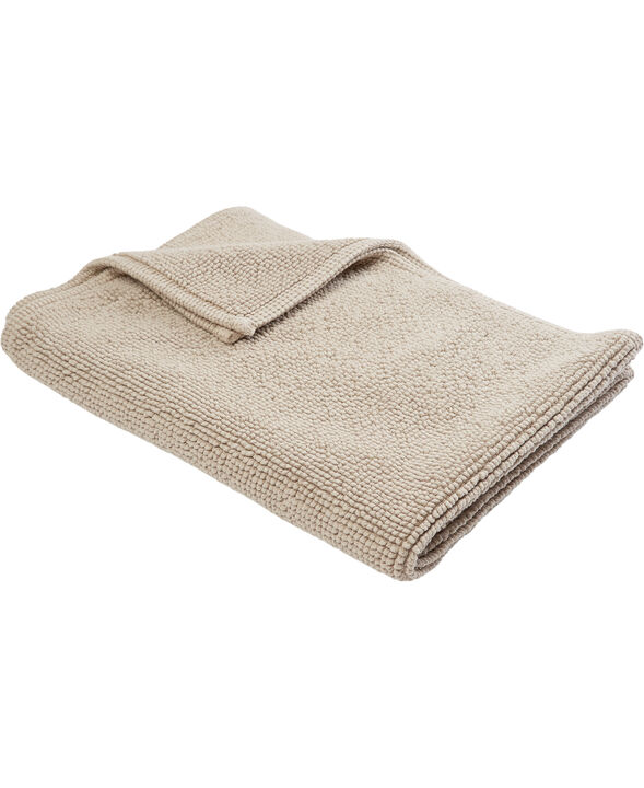 Bathmat stonewashed 60x90 white sand GOTS